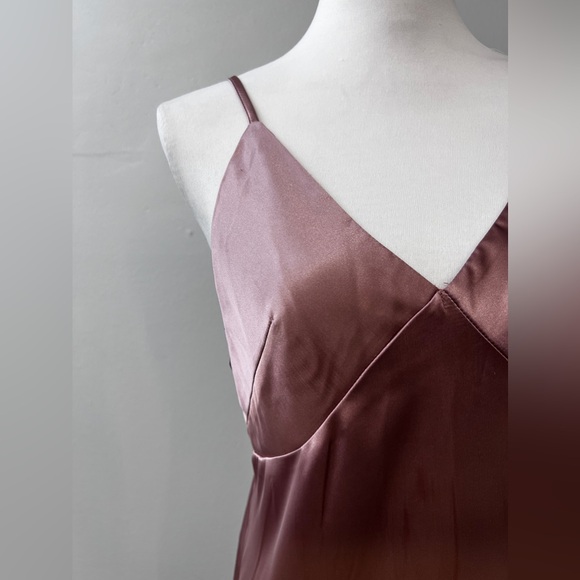 NWT Commence Open Back Satin Long Dress - Picture 9 of 16